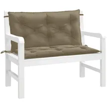 vidaXL Gartenbankauflage 100 x 50 x 7 cm melange taupe 2 St.