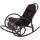 MCW Schaukelstuhl C40 Rattan 58 x 110 x 58 cm Braun mit Auflage