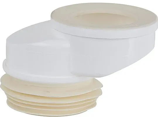 WC Anschluss exzentrisch 60 mm - Weiß - Ø 100 mm