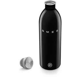 Smeg Edelstahlflasche Schwarz 1 l