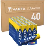 Varta Batterien AAA, 40 Stück, Industrial Pro, Alkaline Batterie, 1,5V, Vorratspack in umweltschonender Verpackung, Made in Germany [Exklusiv bei Amazon]