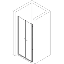 Breuer Elana 2.0 Pendeltür für Nische 90 x 200 cm Klarglas