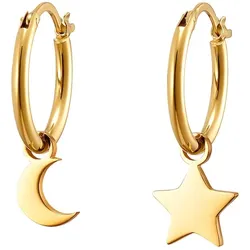 Heideman Ohrschmuck Mond und Stern goldfarben Ohrringe   Damen 