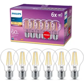Philips LED-Birne 60 W E27 warmweiß 6 St.