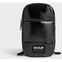 Wouf Quilted Collection Crossbody Phone Bag -Glossy Black