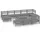 vidaXL 11-tlg. Garten-Lounge-Set Grau Massivholz Kiefer
