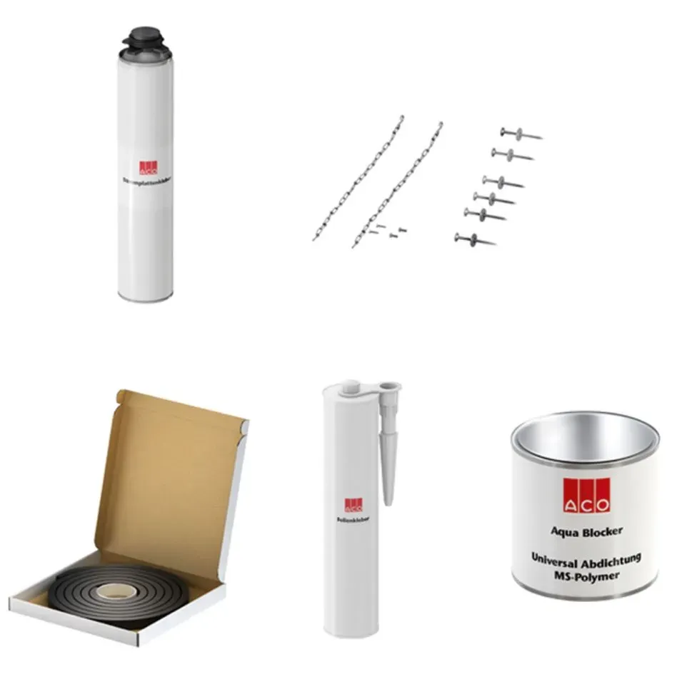 ACO Therm Block Montageset für Therm Block druckwasserdichte Montage mit Fensteraussparung, für 2x Therm Block, 12,5 cm