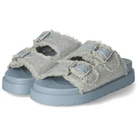 Buffalo Damen Pantoletten EVE ARI Spark Blau Textil Synthetik