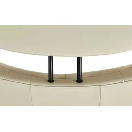 Stressless Relaxsessel mit Hocker Leder 81 x 111 x 77 cm creme