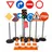 alldoro gmbh alldoro 60230 XXL-Verkehrsset mit Ampel, 10 Verkehrsschildern (75 cm) - 4 Pylonen,