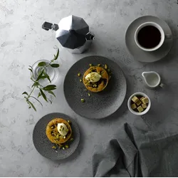 Churchill Art De Cuisine Menu Shades Caldera Teller Coup Weiß 15,5cm, 6 Stück