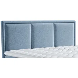Roller Boxspringbett - blau - H2/H3 - Bettkasten - inklusive Topper - 180x200 cm