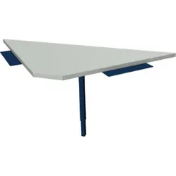 Rocholz Ecktisch SYSTEM 2000 angebaut trapezförmig 920x700x690-960 mm