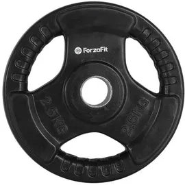 forzafit Hantelscheibe Gummi 2,5 kg schwarz