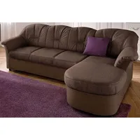 DOMO collection Ecksofa »Flores Schlafsofa, B/T/H: 233/142/86 cm, L-Form«, wahlweise mit Bettfunktion, wahlweise mit Federkern, auch in Leder, braun