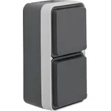 Hager Schuko-Steckdose 2-fach grau 1 St.