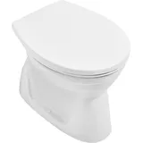 Villeroy & Boch Stand-Flachspül-WC „Newo“ 36,5 × 39,5 cm, Befestigung sichtbar, Abgang senkrecht