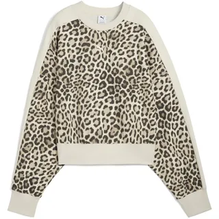Puma T7 Leo Luxe Sweatshirt Alpine Snow/Ice Coffee S