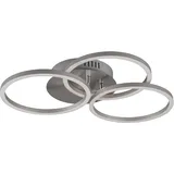 Trio LED-Deckenleuchte Circle Nickel matt