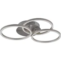 Trio LED-Deckenleuchte Circle Nickel matt