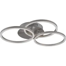 Trio LED-Deckenleuchte Circle Nickel matt