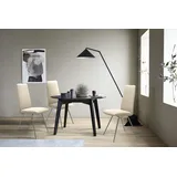 Polsterstuhl STRESSLESS "Laurel", beige (vanilla paloma, schwarz matt), B:57cm H:105cm T:60cm, Leder PALOMA: PALOMA ist ein durchgefärbtes Semianilin-Möbelleder mit natürlicher Narbung., Stühle, Polsterstuhl, High Back, Größe M, mit Beinen aus Stahl in Schwarz matt