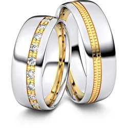 Trauringe Bexbach 750er Weifl-/Gelbgold - 3825