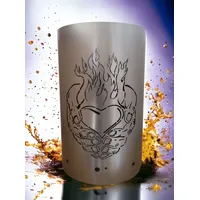 Feuertonne/Feuerkorb mit Motiv Burning Heart Brennendes Herz