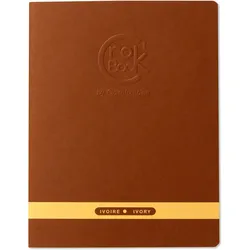 Clairefontaine 10x Skizzenheft Crok'Book 17x22cm Hochformat 24 Blatt elfenbein 90g - Zufällige Farbsortierung 60311C