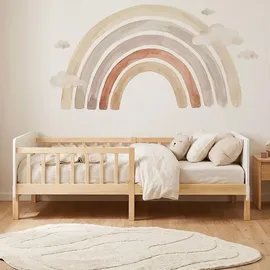 Homestyle4u Kinderbett 2604 90 x 200 cm Kiefer massiv weiß