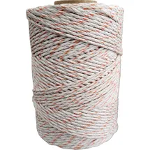 ZGM Weidezaunlitze Premium weiß/orange 200 m, 9 Leiter