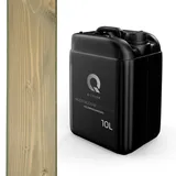 Q-COVER holzimprägnierung Grau-gelb 7034 10 L 2 in 1 holzschutz farbimprägnierung imprägniermittel holzschutzmittel imprägnierung abperleffekt alle holzarten holzgrundierung