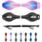 Waveboard Kinder ab 10 Jahre, Streetsurfing Waveboards Snakeboard mit ABEC-7 Kugellager und Leuchtrollen, Skateboard für Mädchen Junge und Anfänger, 86x23x9 cm,2