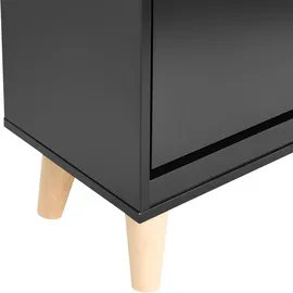 Beliani Neika 47 x 121 x 24 cm Schwarz/Braun