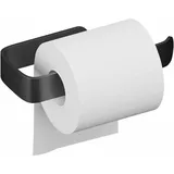 Toilettenpapierhalter ohne Bohren, rostfreier Toilettenpapierspender zur Wandmontage, Papierhandtuchhalter für Badezimmer und Küche (Mattschwarz)