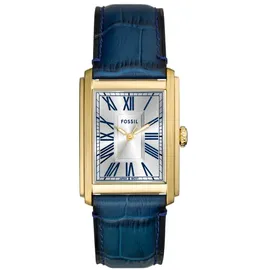 Fossil Carraway Uhr für Herren, Quarz-Dreizeigerwerk mit Leder- oder Edelstahlarmband