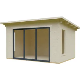 SKANHOLZ Gartenhaus Tournai 2 4,80 x 3,80 m Beige