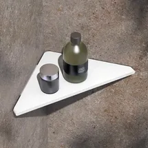 Keuco AVENO Eckduschablage, 14657510000, zum Kleben/Schrauben, weiß matt