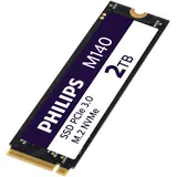 Philips Interne Solid State Drive M.2 M140 - NVMe PCIe Gen3 2 TB (2280), für Desktop-PCs und Notebooks, für Grafik- und Videobearbeitung, Gaming, Lesen 3500 MB/s, Schreiben 3100 MB/s