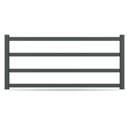 Zaun, Aluminium, Anthrazit, Modell Hamburg, flexible Befestigungssysteme, Zaunelement individuell konfigurierbar