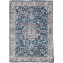 benuta Kunstloft Teppich, Blau, Textil, Orientalisch, Rechteckig, 200x1 cm, Gots, waschbar, Teppiche & Böden, Teppiche