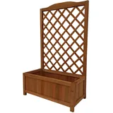 Hti-Living Heidi XL Pflanzkübel mit Rankgitter 1 x 1 x 1 cm Braun