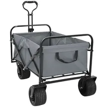 vidaXL Bollerwagen Klapp-Handwagen grau
