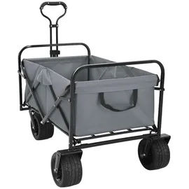 vidaXL Bollerwagen Klapp-Handwagen grau