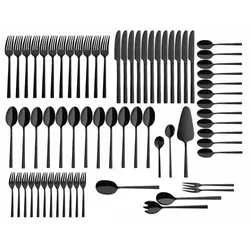 Esmeyer 68-teiliges Besteck MELINA, Edelstahl, mit PVD-Beschichtung Farbe schwarz