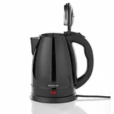 Michelino Stilvoller Teekocher Wasserkocher aus Edelstahl 1800 W 1,8 Liter Schwarz