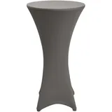 Beautissu Stella Stehtischhusse Ø 70 cm Anthrazit