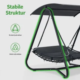 MCombo Hollywoodschaukel Grau 3-Sitzer