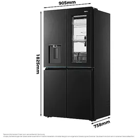 Haier HCW99F18DHMB Multi Door (700 l, 1825 mm hoch, Schwarz)