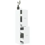 furnicato Apothekerschrank Massivholz 30x41x144,5 cm Weiß (1-St) weiß